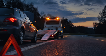 Intervention de nuit AID Auto — triangle de signalisation